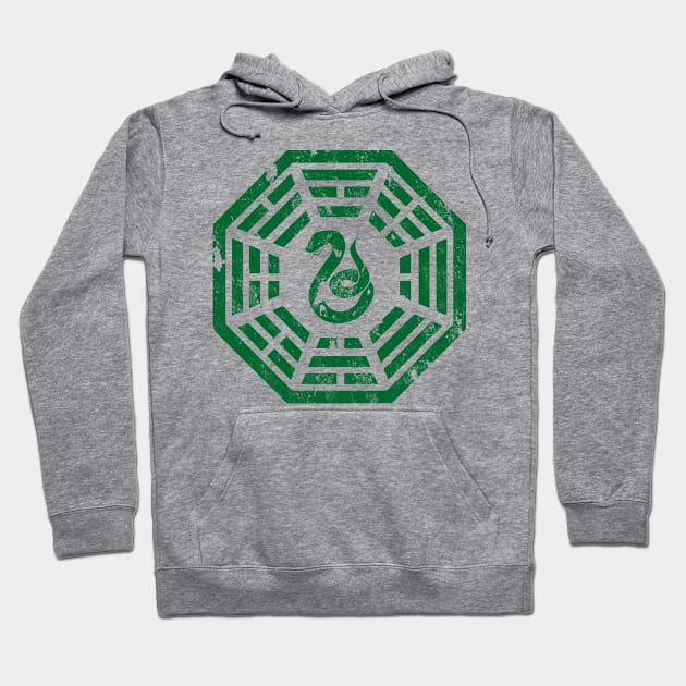 The Snake (Green) Hoodie by frizbee